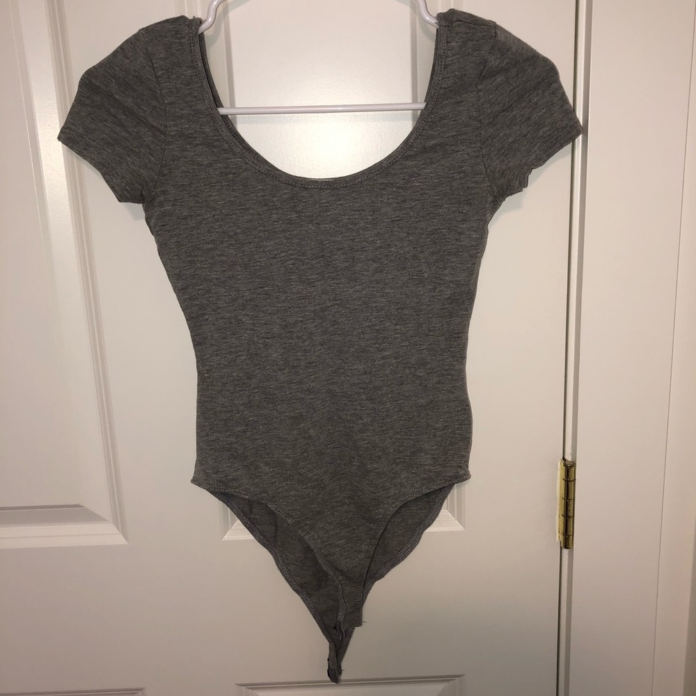 Gray body suit, tried on hasn’t been worn outside